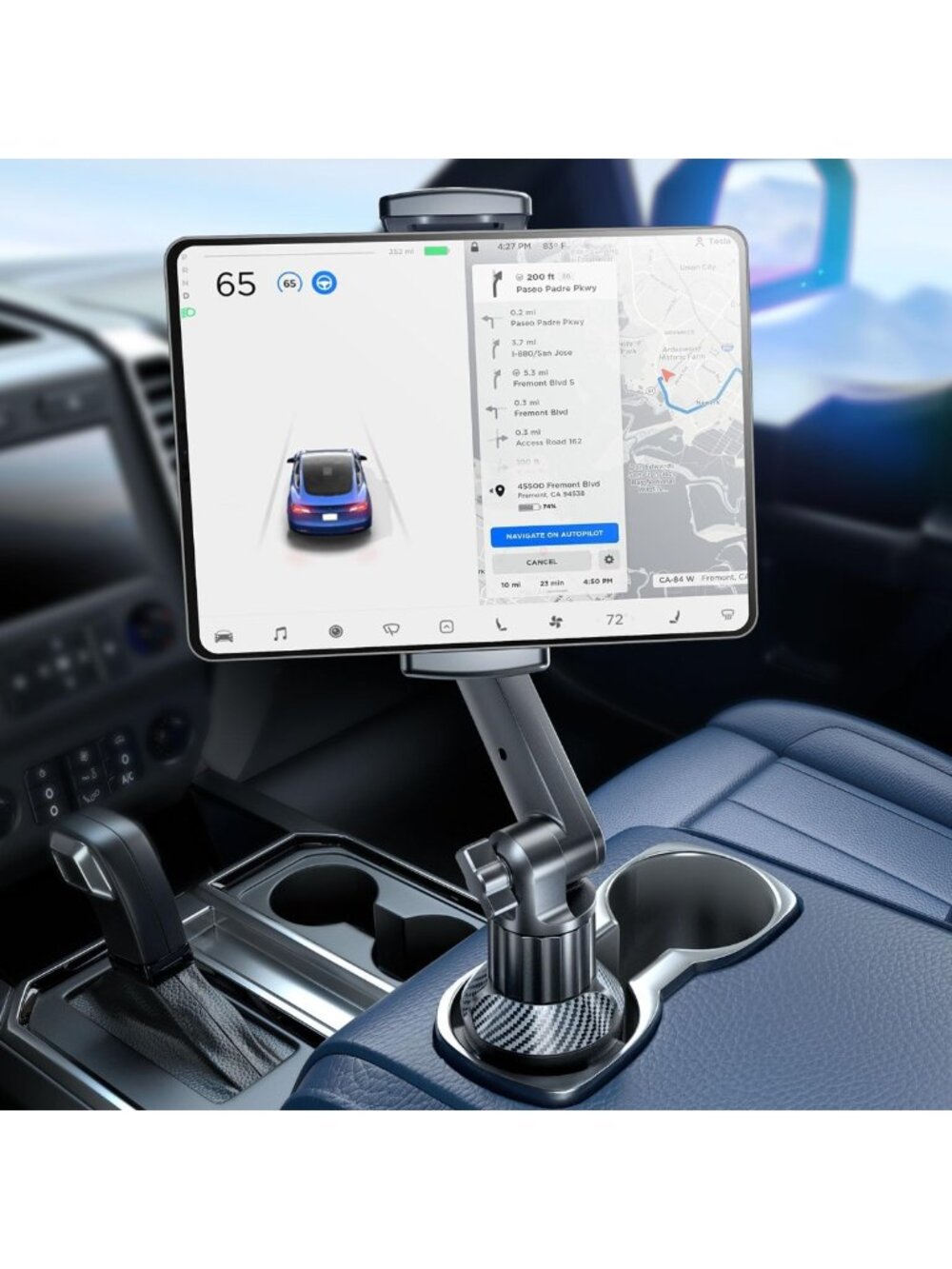 Universal Tablet Holder for Car - iPad Stand Cup Holder Mount for Easy Viewing